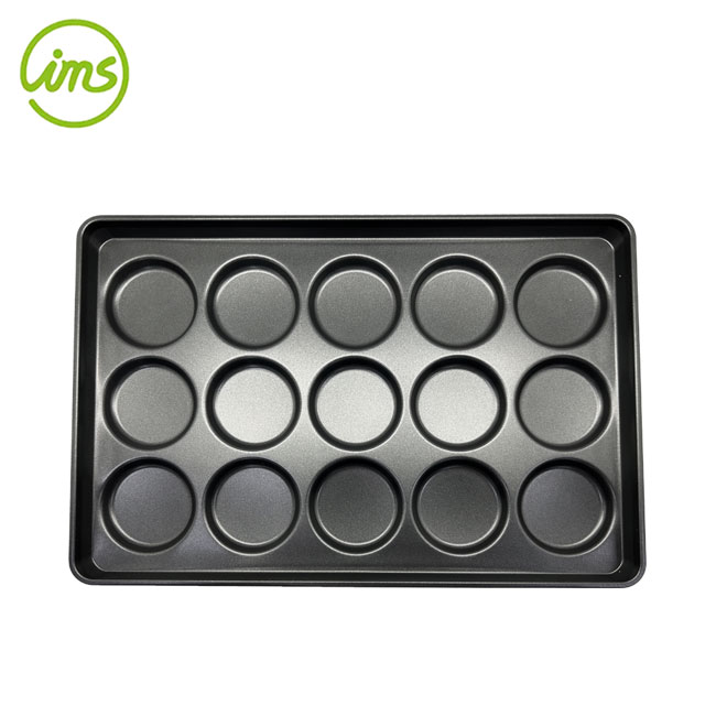 Non-Stick Hamburger Bun Pan 15 Cavities | Aluminized Steel Baking Mold for Perfect Buns